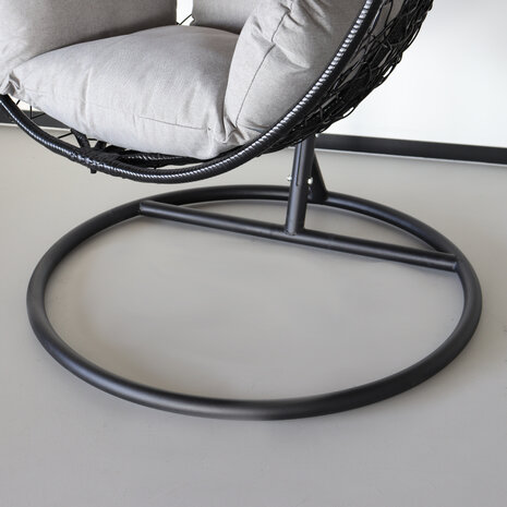 Lizzely Garden & Living Egg hangstoel zwart roundabout ei stoel hang Lizzely Garden & Living Egg hangstoel zwart roundabout ei stoel hang