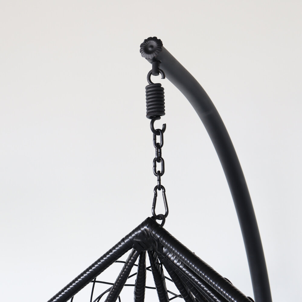 Egg hangstoel zwart roundabout ei stoel hang Egg hangstoel zwart roundabout ei stoel hang