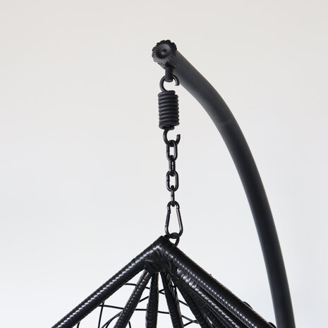 Lizzely Garden & Living Egg hangstoel zwart roundabout ei stoel hang Lizzely Garden & Living Egg hangstoel zwart roundabout ei stoel hang