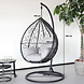 Lizzely Garden & Living Egg Hangstoel roundabout zwart Lizzely Garden & Living Egg Hangstoel roundabout zwart