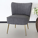 Lizzely Garden & Living Fauteuil zitbank 1 persoons Rilaan velvet grijs stoel Lizzely Garden & Living Fauteuil zitbank 1 persoons Rilaan velvet grijs stoel