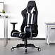 Lizzely Garden & Living Gamestoel Bureaustoel voor volwassenen Prozo zwart wit Gaming stoel Lizzely Garden & Living Gamestoel Bureaustoel voor volwassenen Prozo zwart wit Gaming stoel