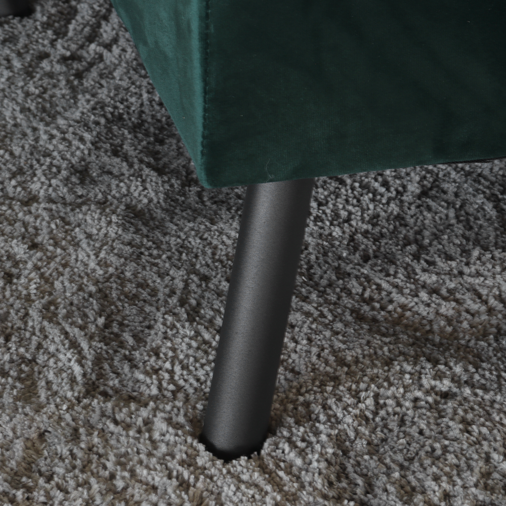 Hoekbank design Lizza 269cm bank donkergroen velvet loungebank zowel links als rechts bankstel Hoekbank design Lizza 269cm bank donkergroen velvet loungebank zowel links als rechts bankstel