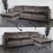 Lizzely Garden & Living Hoekbank Design Lizza 270cm bank grijs velvet loungebank zowel links als rechts bankstel Lizzely Garden & Living Hoekbank Design Lizza 270cm bank grijs velvet loungebank zowel links als rechts bankstel