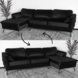 Lizzely Garden & Living Hoekbank design Lizza 270cm bank zwart loungebank zowel links als rechts bankstel Lizzely Garden & Living Hoekbank design Lizza 270cm bank zwart loungebank zowel links als rechts bankstel