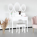 Lizzely Garden & Living Kaptafel Bella wit Inclusief zitbankje en spiegel Lizzely Garden & Living Kaptafel Bella wit Inclusief zitbankje en spiegel