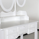 Lizzely Garden & Living Kaptafel Bella wit Inclusief zitbankje en spiegel Lizzely Garden & Living Kaptafel Bella wit Inclusief zitbankje en spiegel