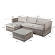 Lizzely Garden & Living Loungebank Miko lichtgrijs tuin, loungeset buiten wicker Lizzely Garden & Living Loungebank Miko lichtgrijs tuin, loungeset buiten wicker