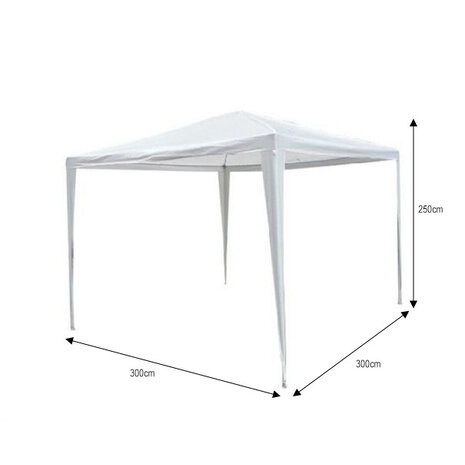 Lizzely Garden & Living Partytent 3x3m wit budget zonder zijwanden Lizzely Garden & Living Partytent 3x3m wit budget zonder zijwanden
