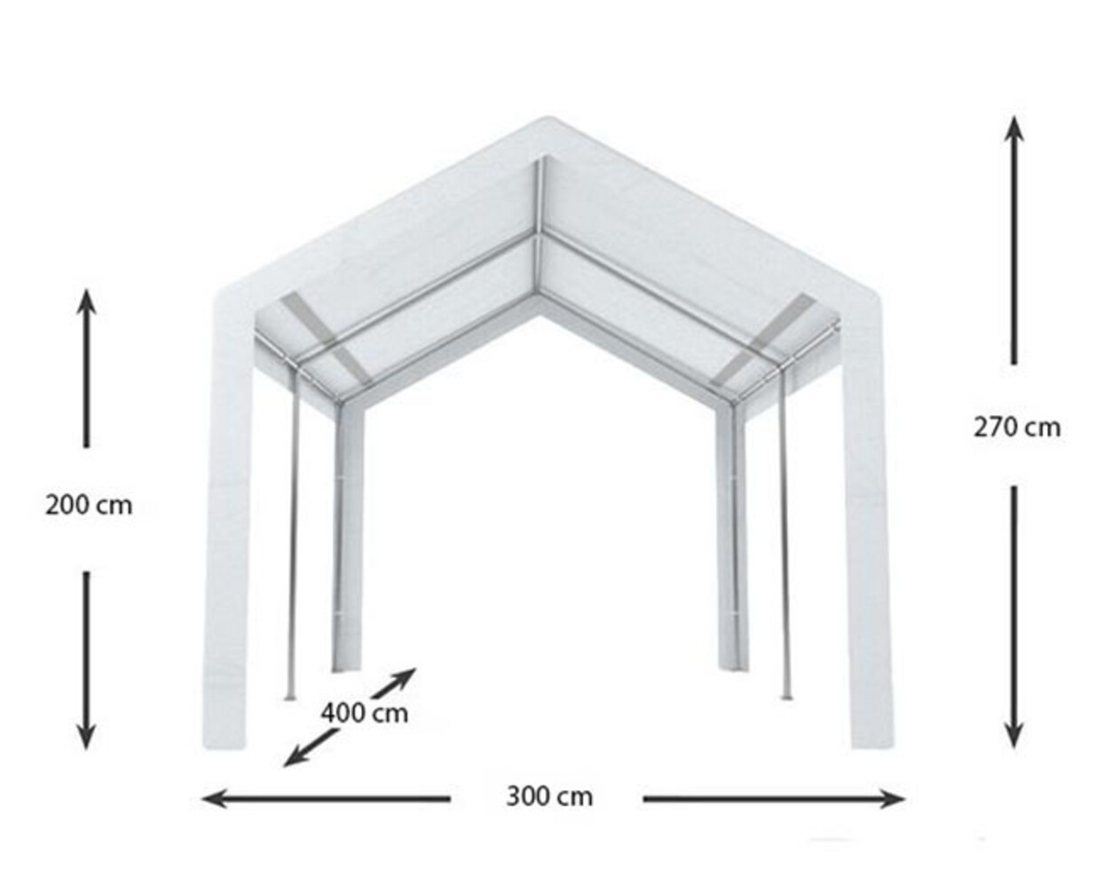 Partytent 3x4m Premium gegalvaniseerde buizen Partytent 3x4m Premium gegalvaniseerde buizen