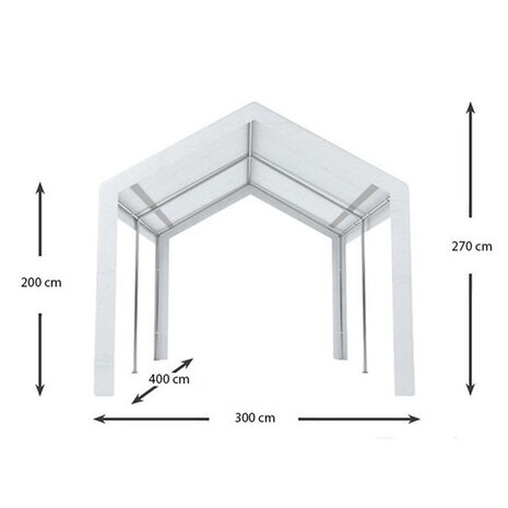 Lizzely Garden & Living Partytent 3x4m Premium gegalvaniseerde buizen Lizzely Garden & Living Partytent 3x4m Premium gegalvaniseerde buizen
