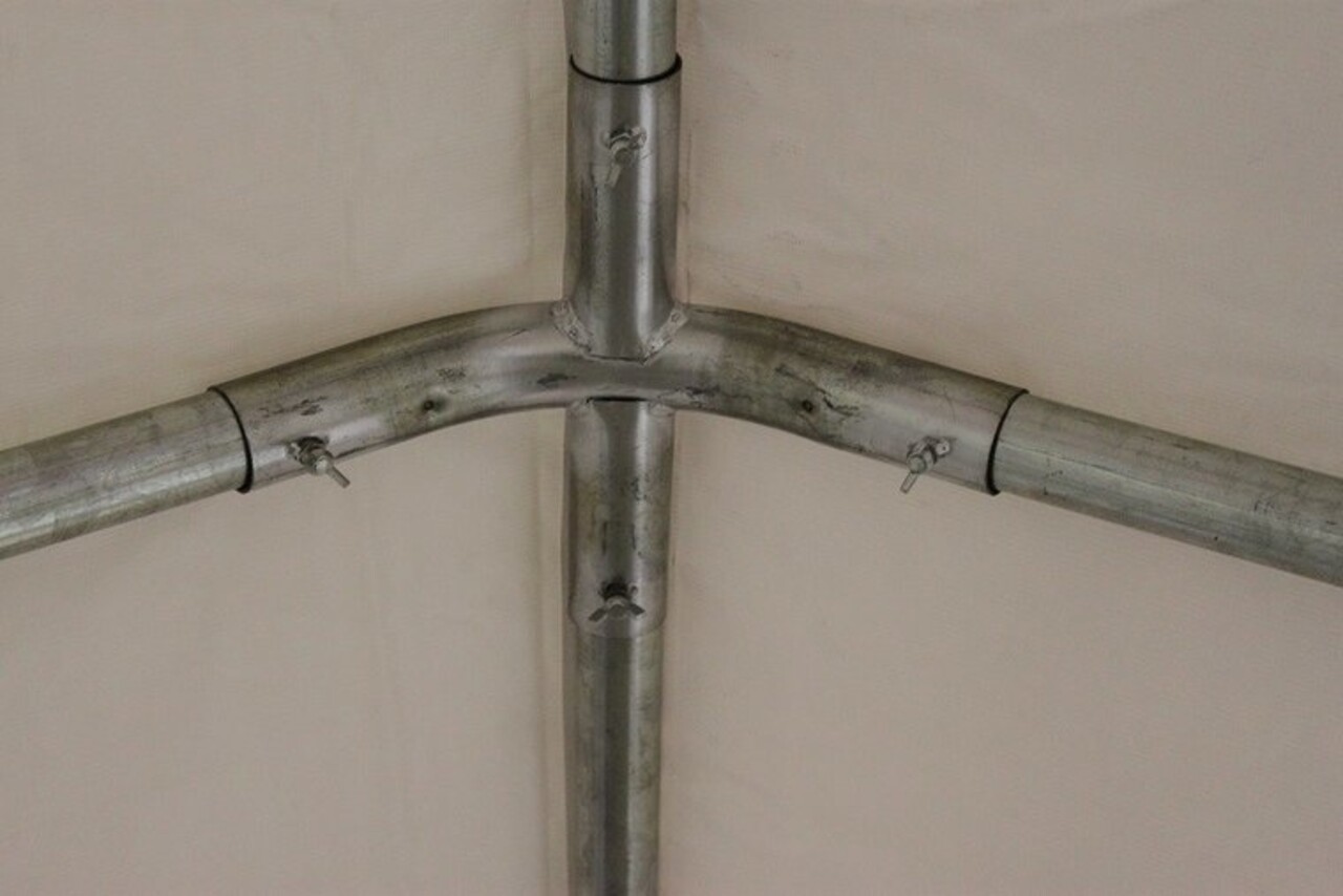 Partytent 3x4m PVC met grondframe brandvertragend Partytent 3x4m PVC met grondframe brandvertragend