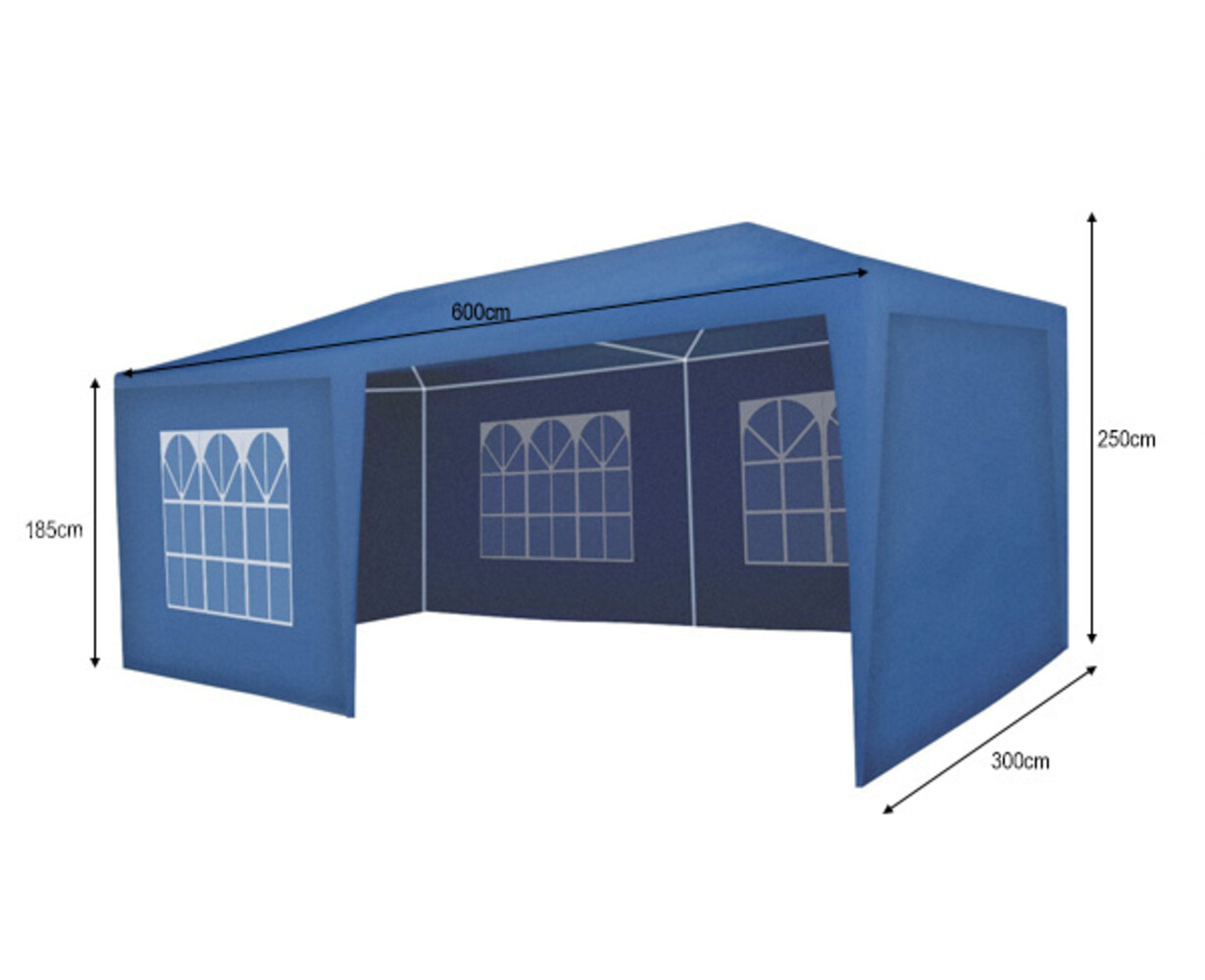 Partytent 3x6m donkerblauw budget