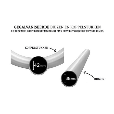Lizzely Garden & Living Partytent 3x6m Premium gegalvaniseerde buizen Lizzely Garden & Living Partytent 3x6m Premium gegalvaniseerde buizen