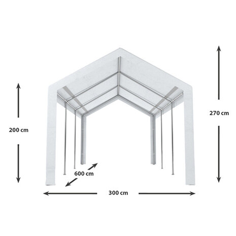 Lizzely Garden & Living Partytent 3x6m Premium gegalvaniseerde buizen Lizzely Garden & Living Partytent 3x6m Premium gegalvaniseerde buizen