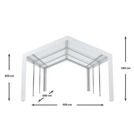 Lizzely Garden & Living Partytent 4x6m Premium gegalvaniseerde buizen Lizzely Garden & Living Partytent 4x6m Premium gegalvaniseerde buizen