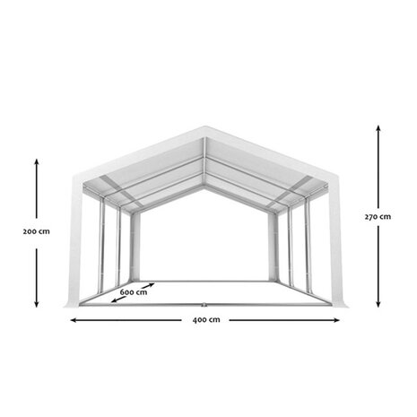 Lizzely Garden & Living Partytent 4x6m PVC met grondframe brandvertragend Lizzely Garden & Living Partytent 4x6m PVC met grondframe brandvertragend