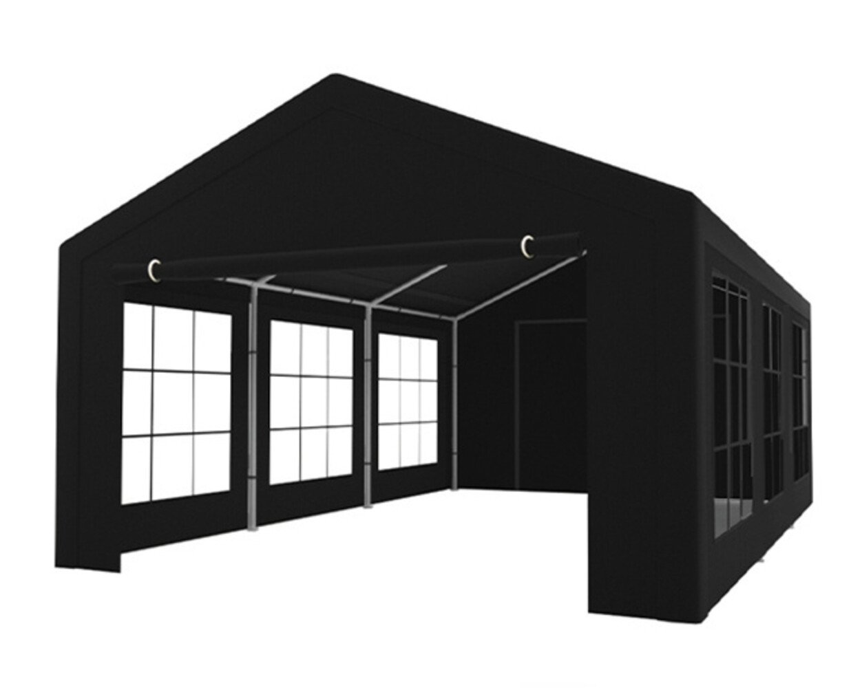 Partytent 4x6m zwart semi professioneel Partytent 4x6m zwart semi professioneel