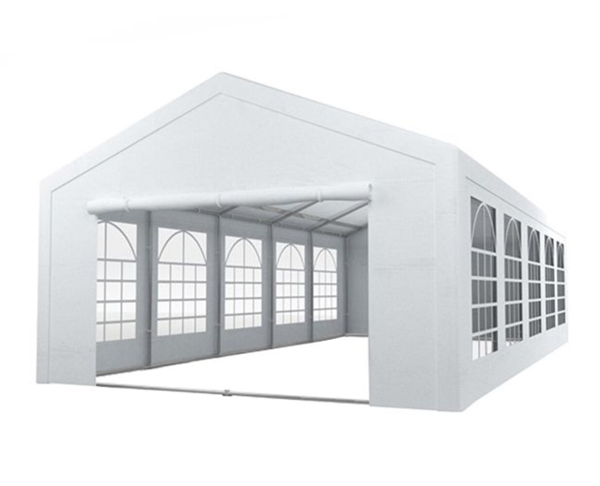 Partytent 5x10m PVC met grondframe brandvertragend Partytent 5x10m PVC met grondframe brandvertragend