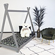 Lizzely Garden & Living Peuterbed Michelle grijs hout 148x76x137cm kinderbed inclusief lattenbodem Lizzely Garden & Living Peuterbed Michelle grijs hout 148x76x137cm kinderbed inclusief lattenbodem