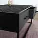 Lizzely Garden & Living Salontafel mangohout 100cm Besti zwart visgraat industrieel 2 lades duurzaam mango Lizzely Garden & Living Salontafel mangohout 100cm Besti zwart visgraat industrieel 2 lades duurzaam mango