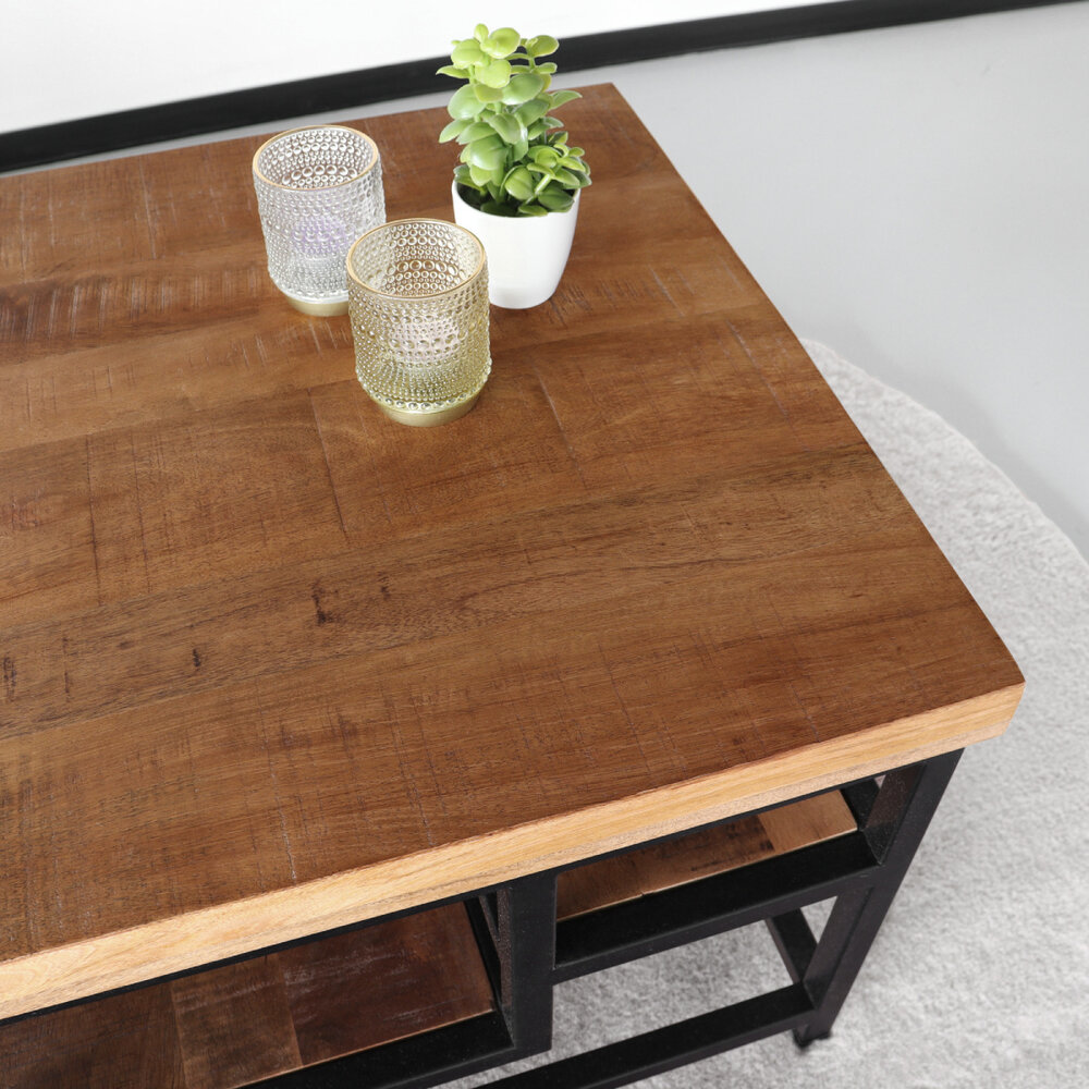 Salontafel mangohout Sunny 60cm industrieel mango