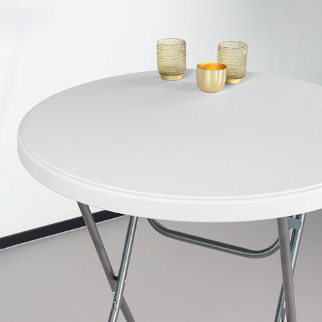 Lizzely Garden & Living Statafel 80cm wit breed blad