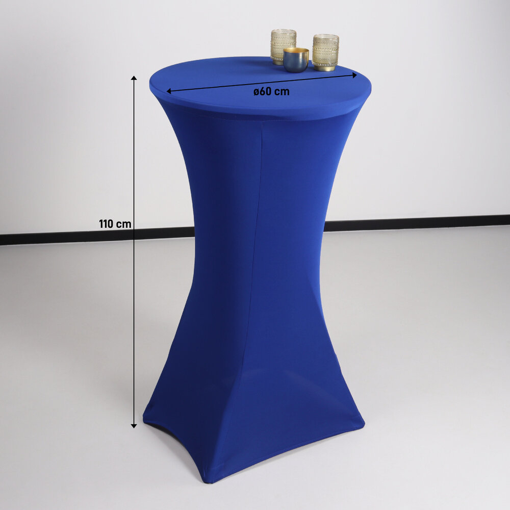 Stretch rok blauw statafelrok statafel 60cm statafelhoes Stretch rok blauw statafelrok statafel 60cm statafelhoes