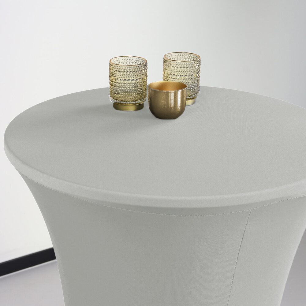 Stretch rok grijs statafelrok statafel 60cm statafelhoes