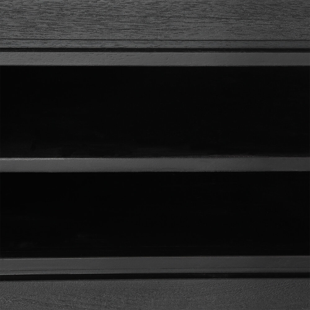 TV meubel industrieel Avelyn zwart duurzaam mangohout 180cm lengte mango