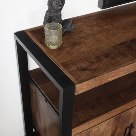 Lizzely Garden & Living TV meubel mangohout Robin 135cm industrieel duurzaam massief hout mango Lizzely Garden & Living TV meubel mangohout Robin 135cm industrieel duurzaam massief hout mango