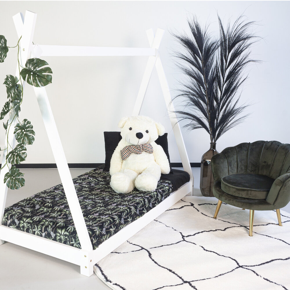 Vloerkleed rond moroccan 180cm wit zwart perzisch oosters tapijt