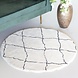 Lizzely Garden & Living Vloerkleed rond moroccan 100cm wit zwart perzisch oosters tapijt Lizzely Garden & Living Vloerkleed rond moroccan 100cm wit zwart perzisch oosters tapijt