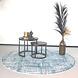 Lizzely Garden & Living Vloerkleed rond vintage 100cm wit donkerblauw perzisch oosters tapijt Lizzely Garden & Living Vloerkleed rond vintage 100cm wit donkerblauw perzisch oosters tapijt