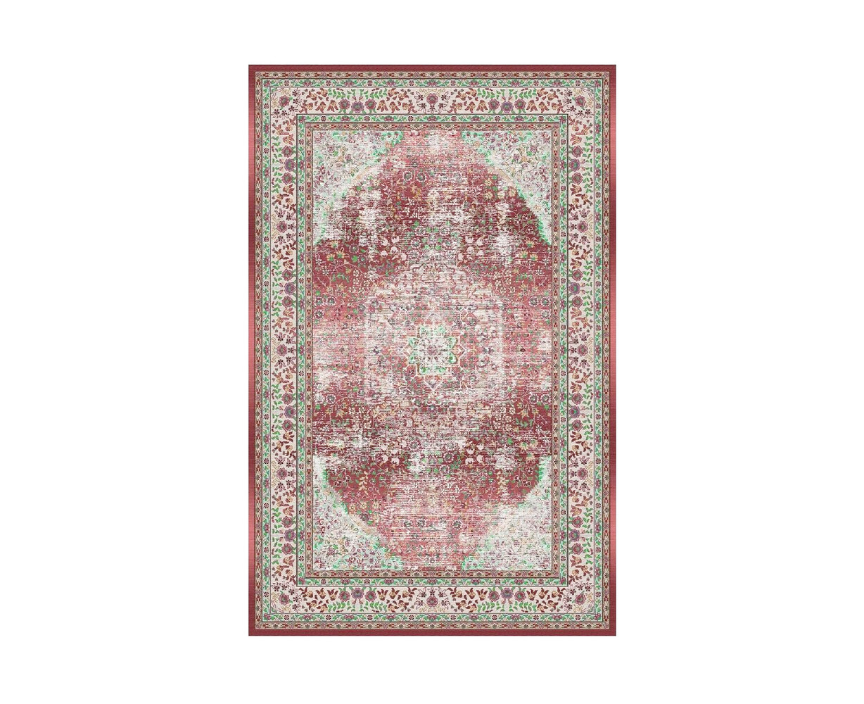 Vloerkleed vintage 160x220cm donkerrood perzisch oosters tapijt