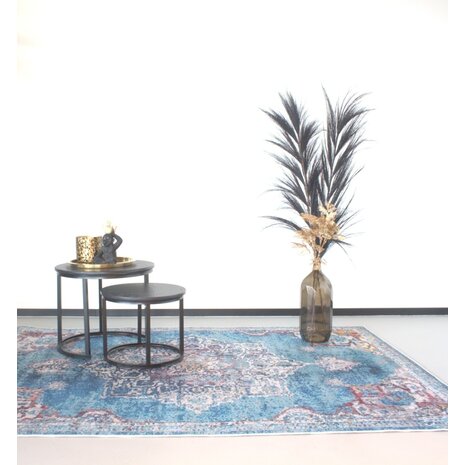 Lizzely Garden & Living Vloerkleed vintage 200x300cm blauw perzisch oosters tapijt