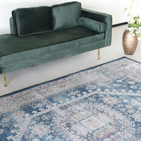 Lizzely Garden & Living Vloerkleed vintage 200x300cm donkerblauw perzisch oosters tapijt