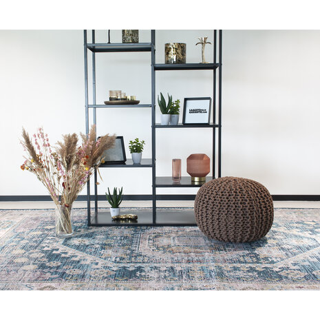 Lizzely Garden & Living Vloerkleed vintage 200x300cm donkerblauw perzisch oosters tapijt