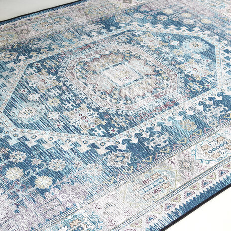 Lizzely Garden & Living Vloerkleed vintage 200x300cm donkerblauw perzisch oosters tapijt
