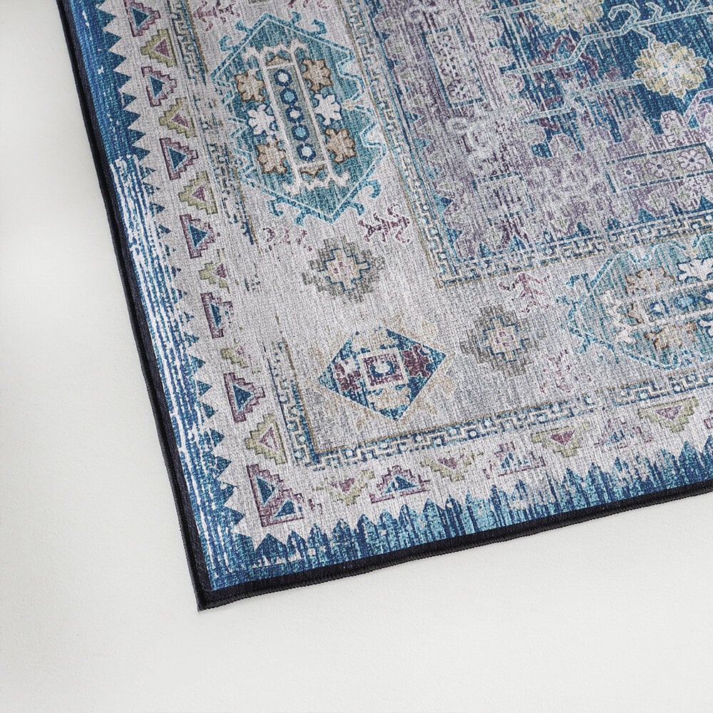 Vloerkleed vintage 200x300cm donkerblauw perzisch oosters tapijt