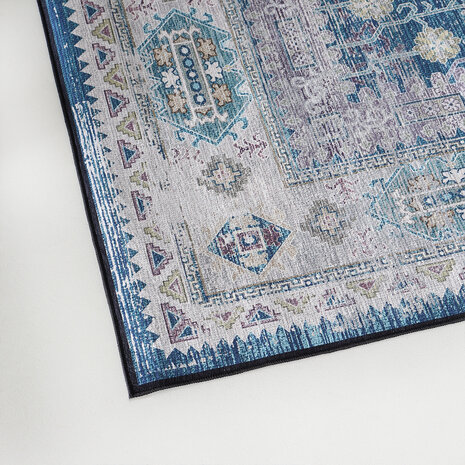 Lizzely Garden & Living Vloerkleed vintage 200x300cm donkerblauw perzisch oosters tapijt