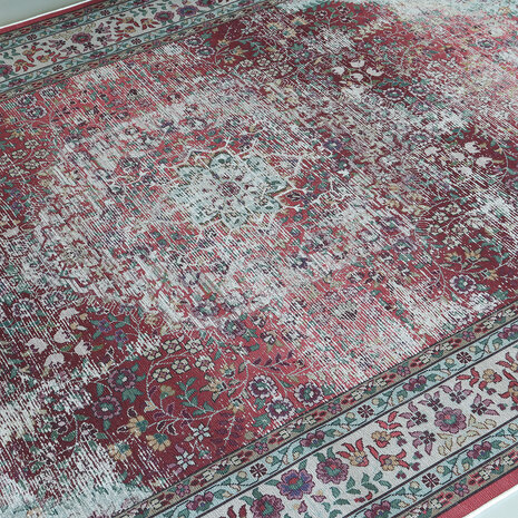 Lizzely Garden & Living Vloerkleed vintage 200x300cm donkerrood perzisch oosters tapijt Lizzely Garden & Living Vloerkleed vintage 200x300cm donkerrood perzisch oosters tapijt