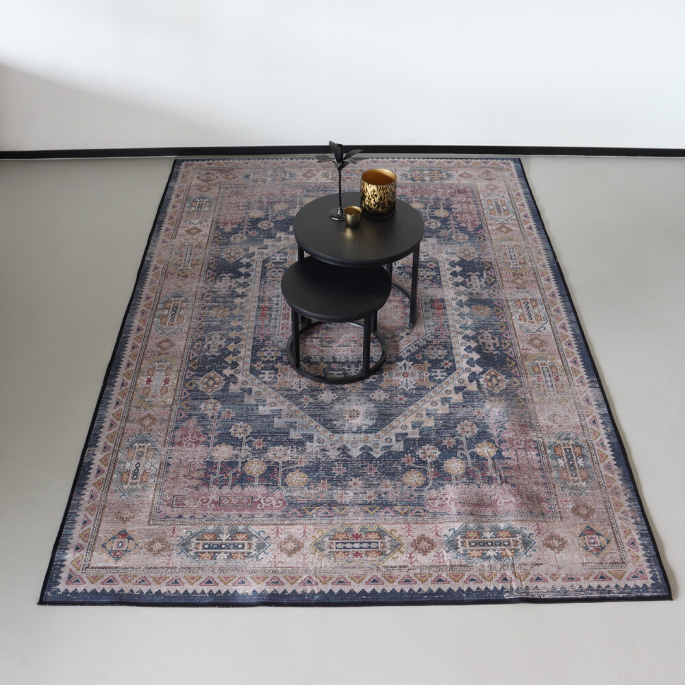 Vloerkleed vintage 200x300cm rood blauw perzisch oosters tapijt Vloerkleed vintage 200x300cm rood blauw perzisch oosters tapijt