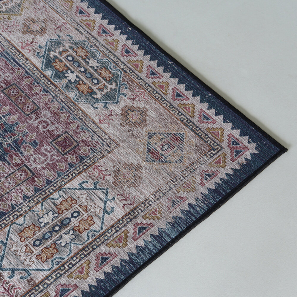 Vloerkleed vintage 200x300cm rood blauw perzisch oosters tapijt Vloerkleed vintage 200x300cm rood blauw perzisch oosters tapijt