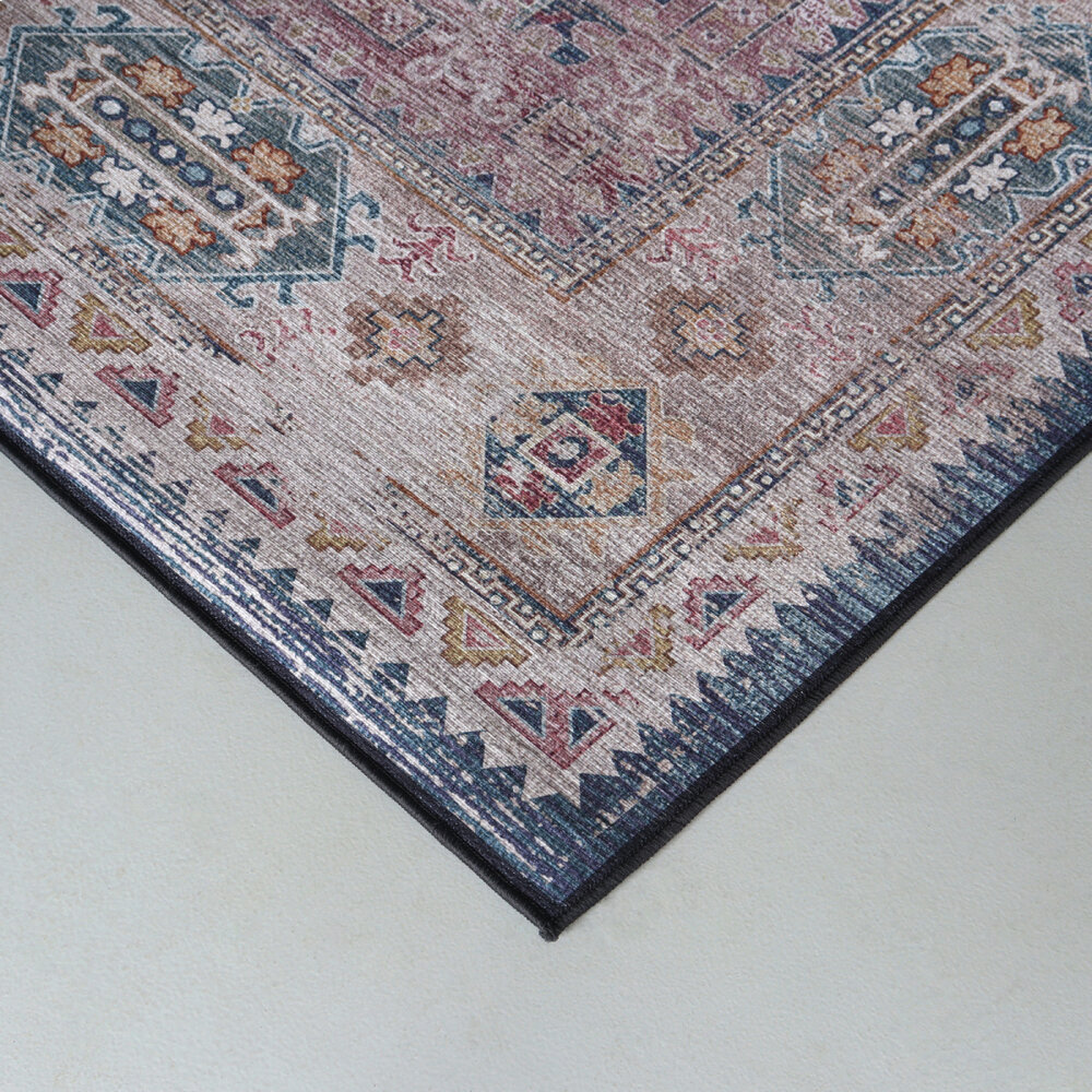 Vloerkleed vintage 200x300cm rood blauw perzisch oosters tapijt Vloerkleed vintage 200x300cm rood blauw perzisch oosters tapijt