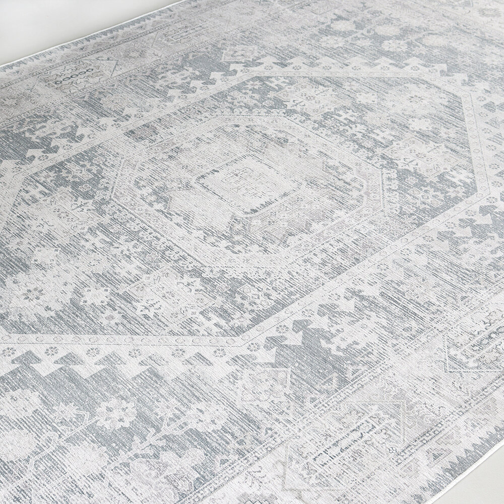 Vloerkleed vintage 200x300cm wit grijs perzisch oosters tapijt Vloerkleed vintage 200x300cm wit grijs perzisch oosters tapijt