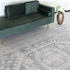Vloerkleed vintage 200x350cm wit grijs perzisch oosters tapijt