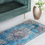 Lizzely Garden & Living Vloerkleed vintage 70x140cm blauw perzisch oosters tapijt