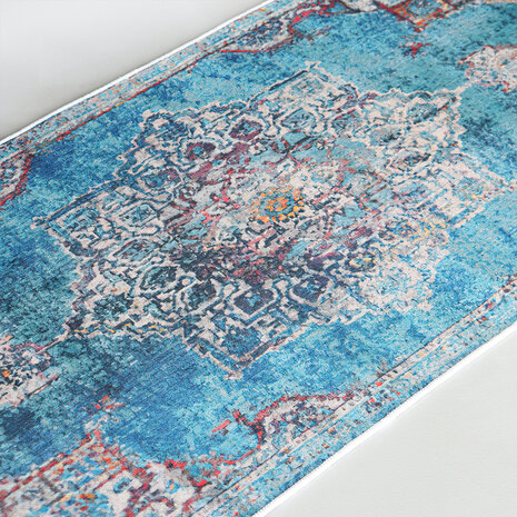 Lizzely Garden & Living Vloerkleed vintage 70x140cm blauw perzisch oosters tapijt