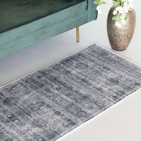 Lizzely Garden & Living Vloerkleed vintage 70x140cm blauw zwart perzisch oosters tapijt